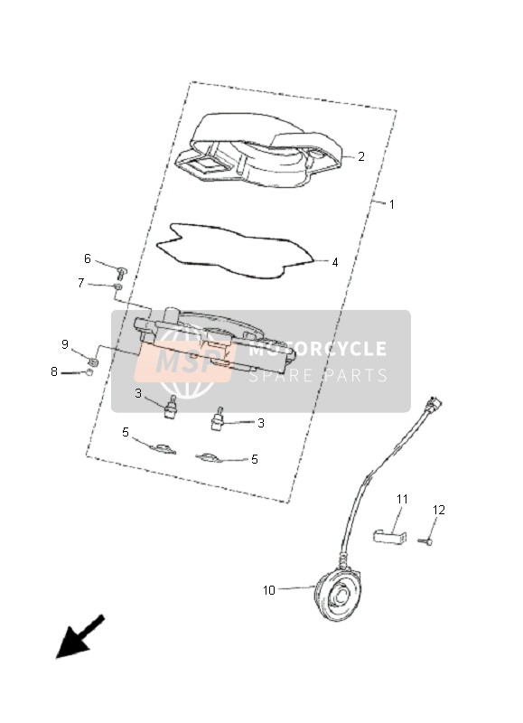 5WXH37560100, Sensor,  Unit, Yamaha, 1